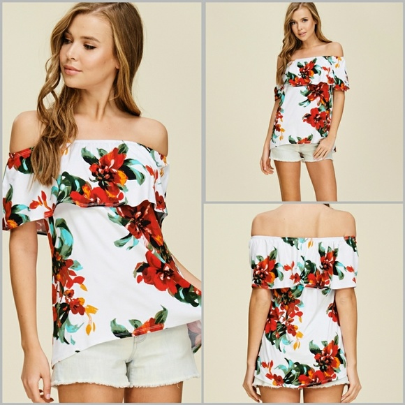 Tops - 🌺HOST PICK🌺Off the Shoulder Floral Print Top